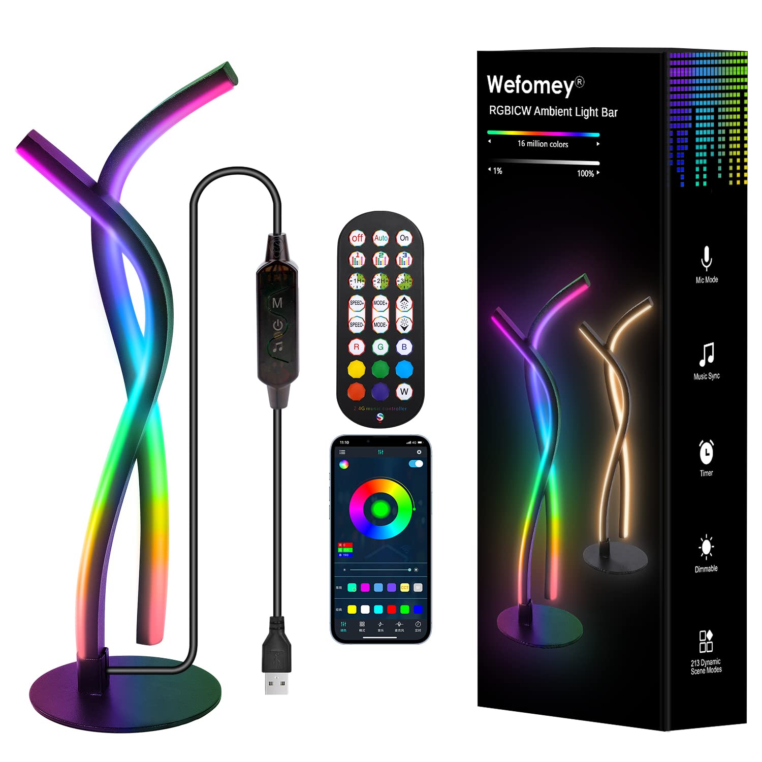 LED Bedside Table Lamp - RGB Colour Changing-image-7398b1c0-ef1e-4359-88a2-e6d418f77c02-83314