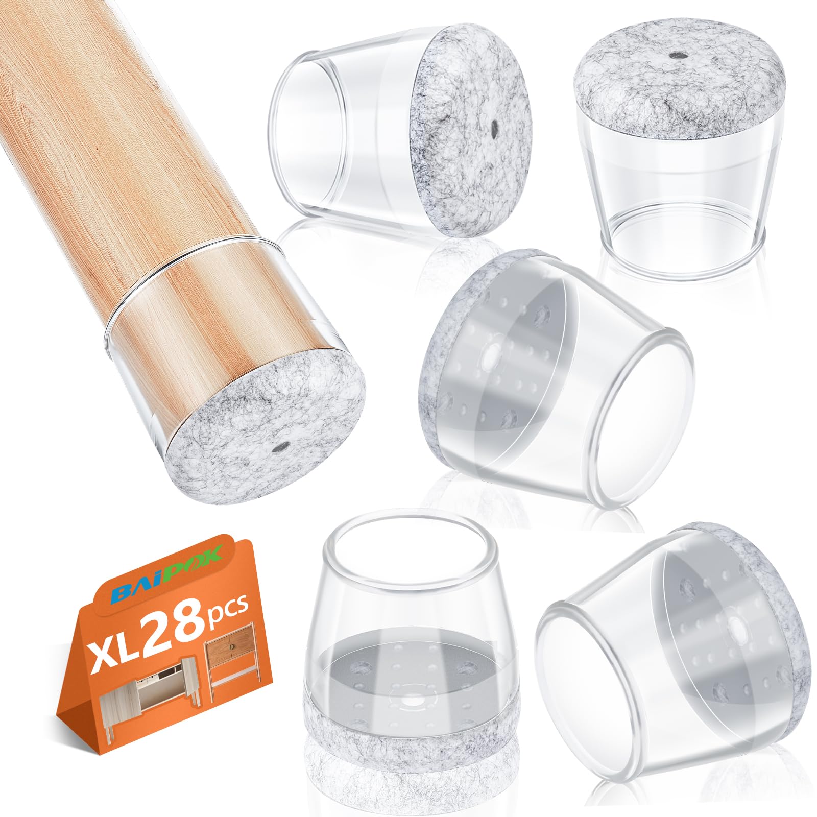 Chair Leg Protectors 28 Pack - Transparent XL(34-48mm)-image-a72f1ca3-e9c7-4d33-9749-3e5c76363a3d-104915