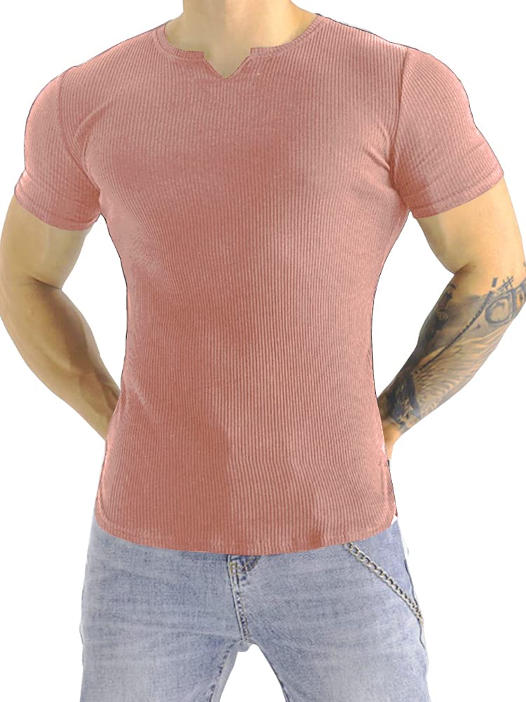Men's Slim Fit V-Neck T-Shirt - Pink XL-image-a5fa1219-2177-4024-b88b-c97b0a6d079e-111549