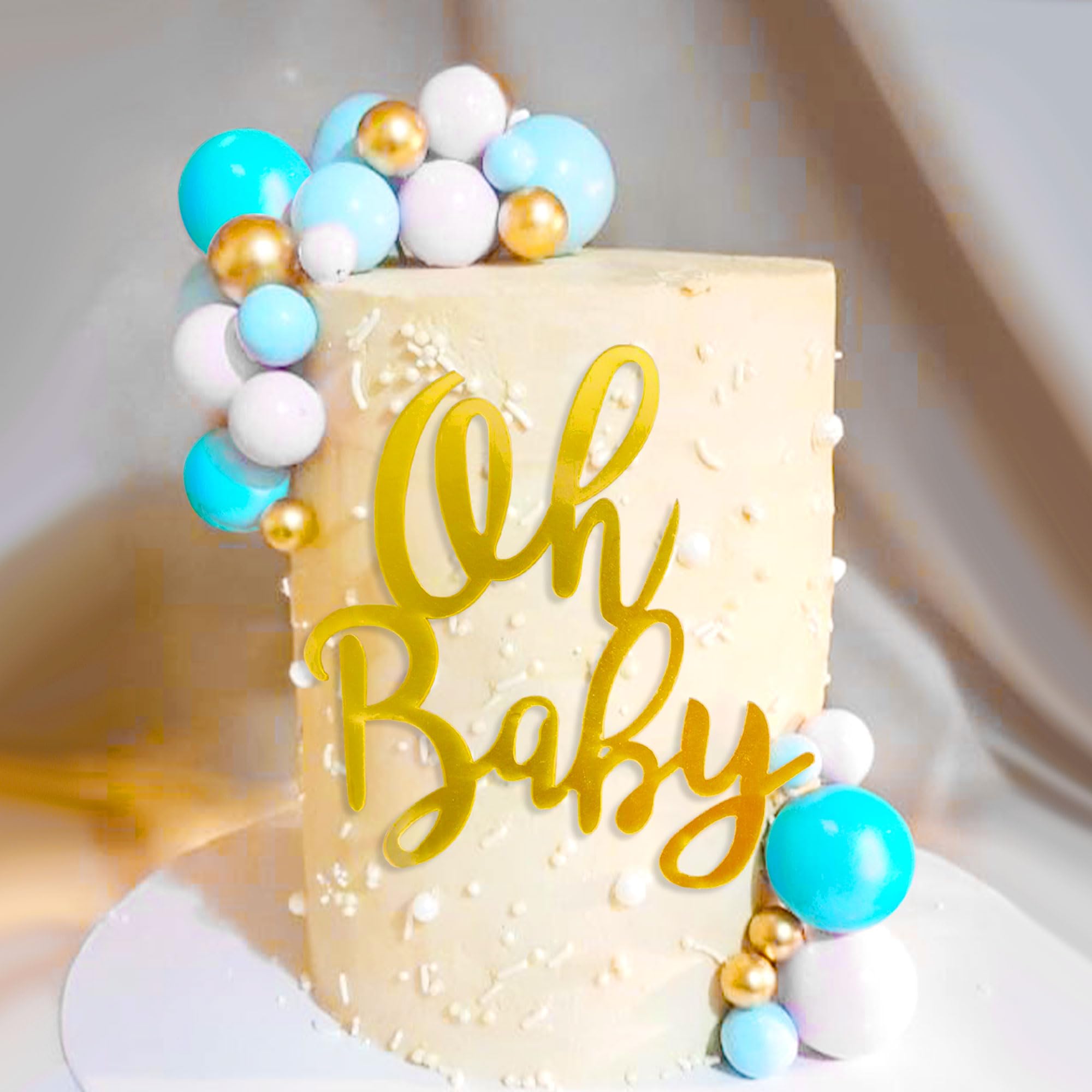 Blue and Gold Cake Topper Set - Perfect for Baby Showers, Birthdays, and Anniversaries - JeVenis Decorations-image-ef6af1ea-daac-4bb7-9628-680a54acc20f-66091