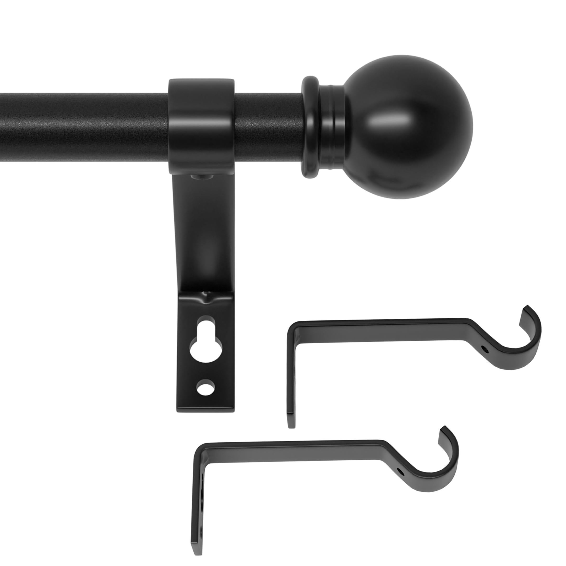 Adjustable Black Curtain Rods 28-50 Inch, Heavy Duty Metal Drapery Set for Home-image-e3e8cc81-4476-4a4f-9ba8-4adcedd113bd-56317