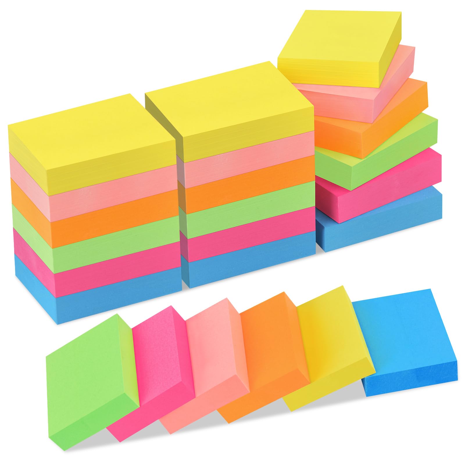 ZCZN mm Sticky Notes, Neon Color Self-Stick 38 x 51 6 100 Small 24-image-9b009922-0963-464c-971e-d8b2d1dd2a54-53966