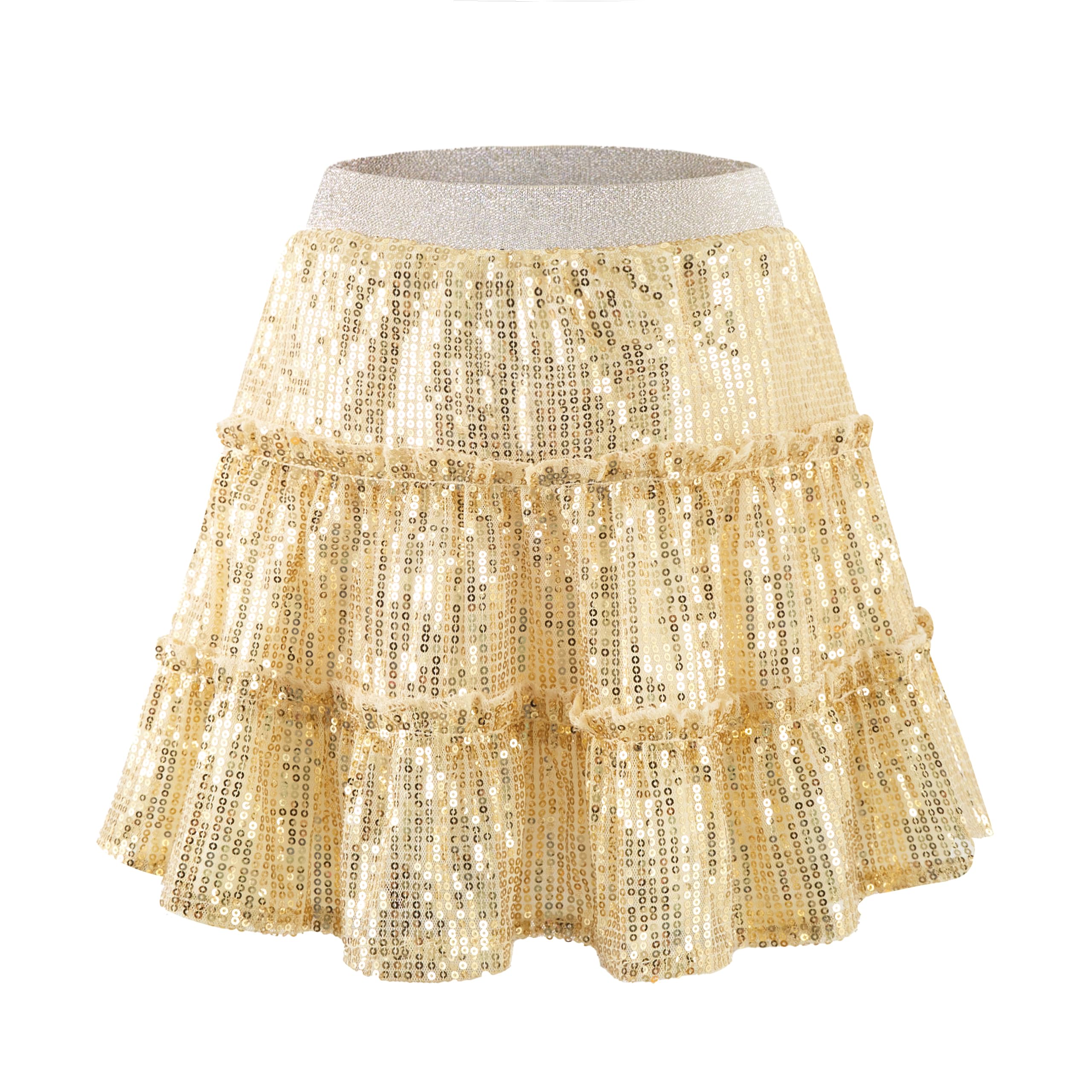 Girls Sequin Pleated Tulle Skirt - Golden 5-6 Years-image-38ccd06b-d22c-4619-af54-0ce002361b0f-102501