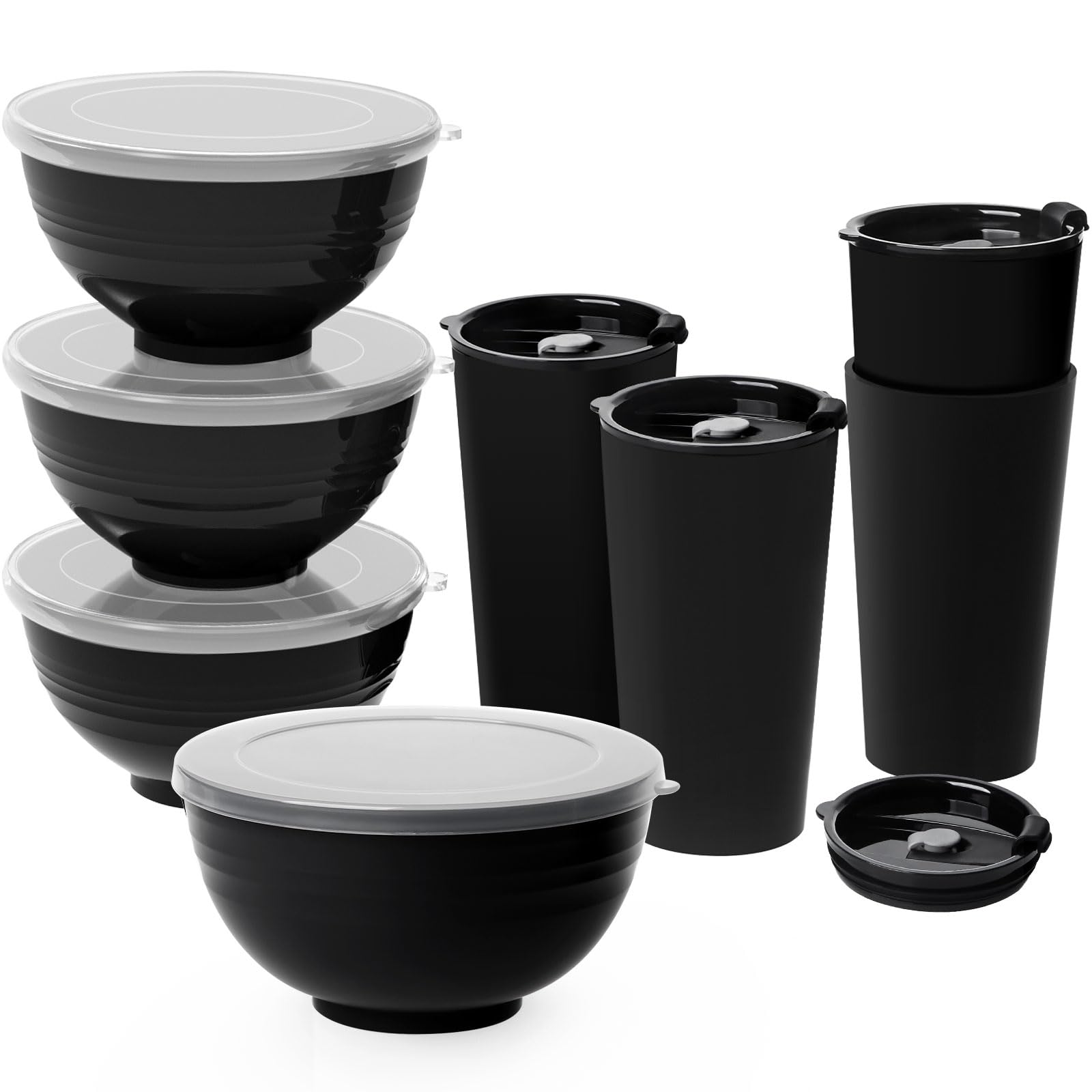 Unbreakable Dinnerware Set with Lids - Black-image-fc2e5638-34a9-4a94-bf47-e912194243b8-93024